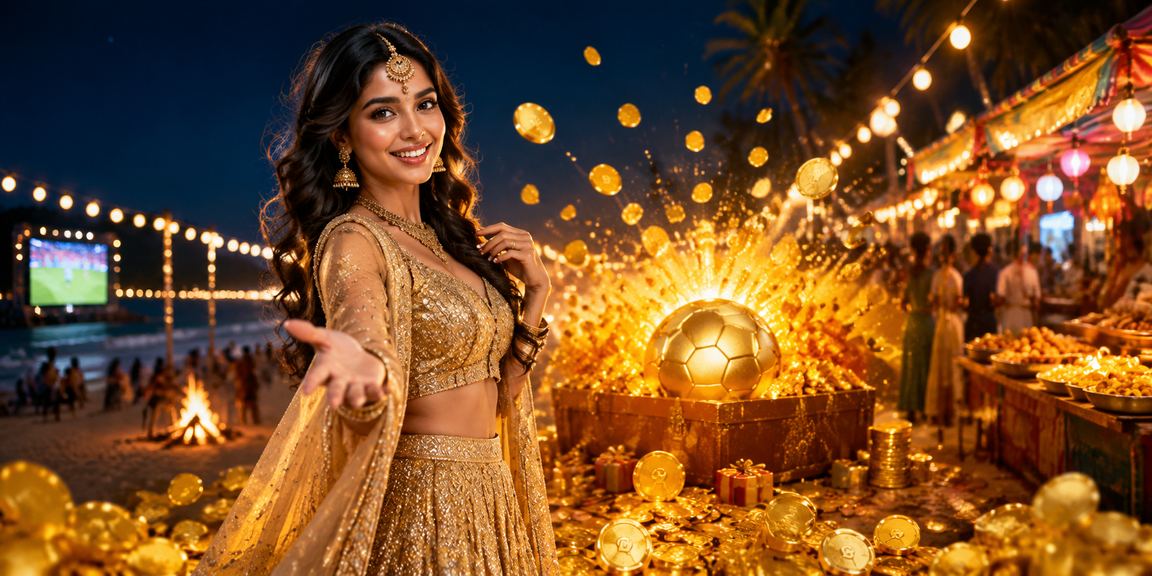 Indian casino player in traditional lehenga